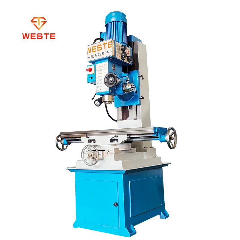 Hot Sell ZX50C Manual Small Multi-Function Drilling Milling Machine Universal Light Duty Construction Work 220V MT4 Spindle