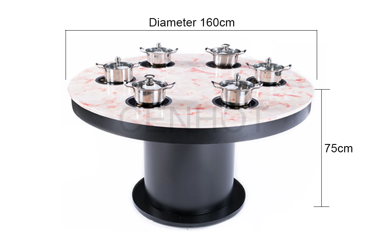 CENHOT Hot Pot Table With Induction Cooker Shabu Shabu Table