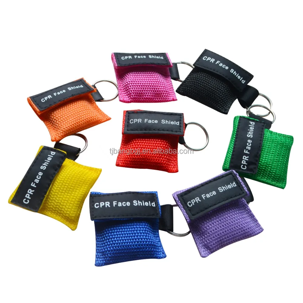 CPR Mask Rescue Face Shields With One-way Valve Breathing Barrier For First Aid Or AED Training