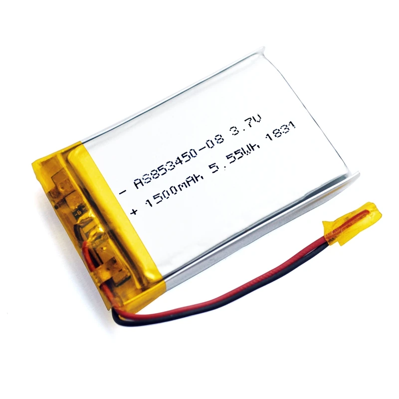 UL Model 3.7v 1500mah 603040/853450 Rechargeable Li-ion battery for Wireless / RC / GPS
