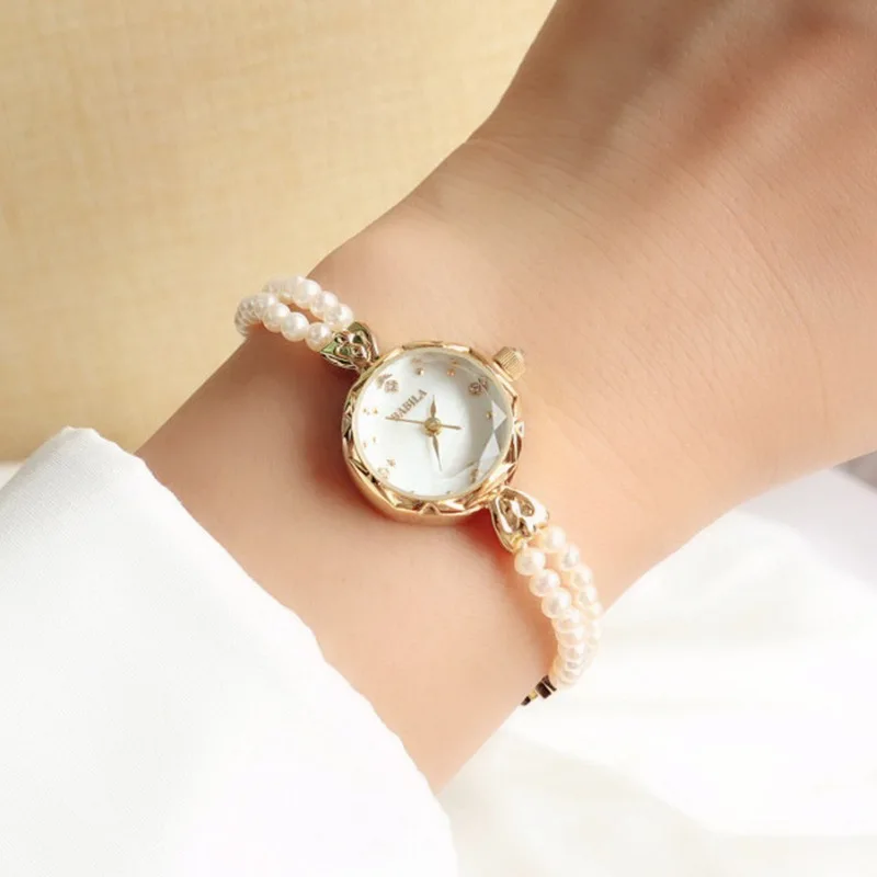 2021 Delicate Natural Freshwater Pearl Bracelet Luxury Watches Quartz for Lady Women Watch Jewelry