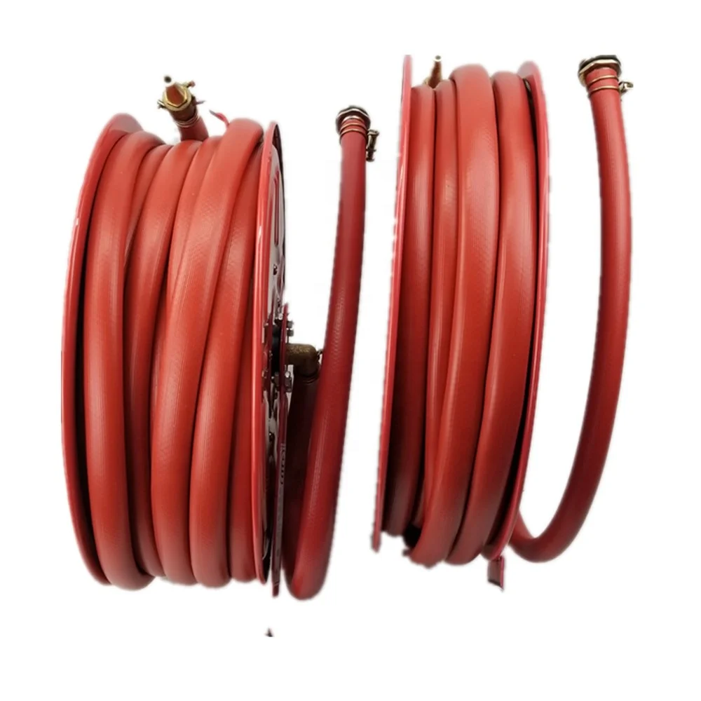 Carbon steel fire hose reel with 30 m 3/4 inch water hose for fire service