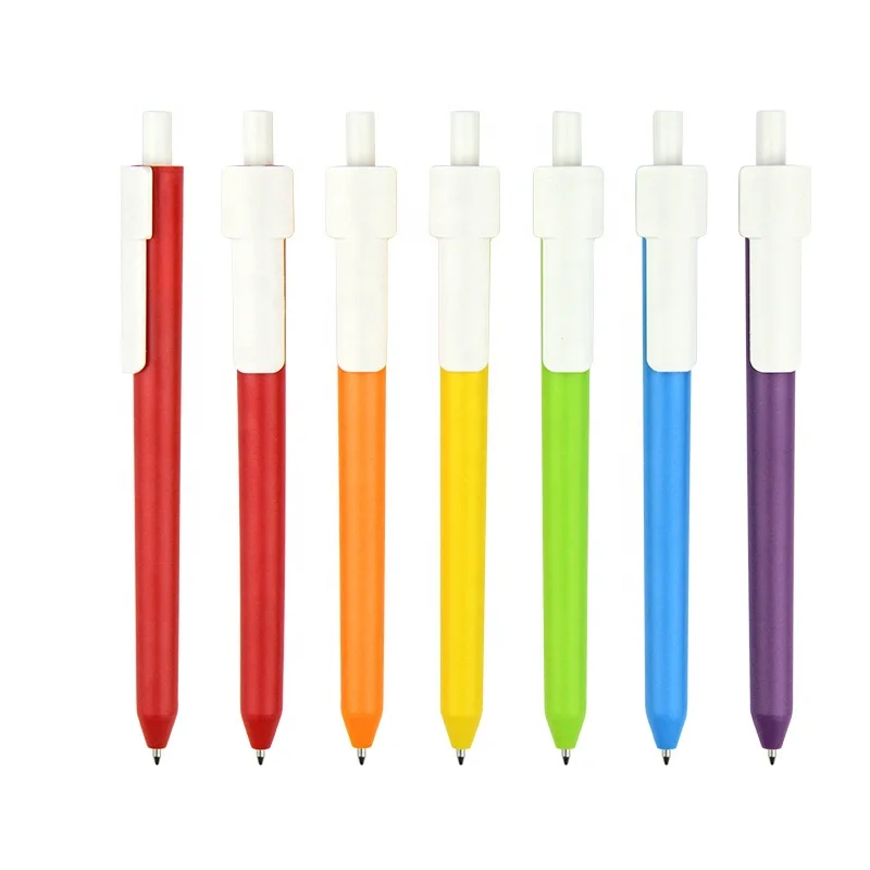 Zeamor Novelty qr Design Round Logo Custom Bulk Retractable Vivid Color Green White QR Code Ball Point Pen For Advertisement