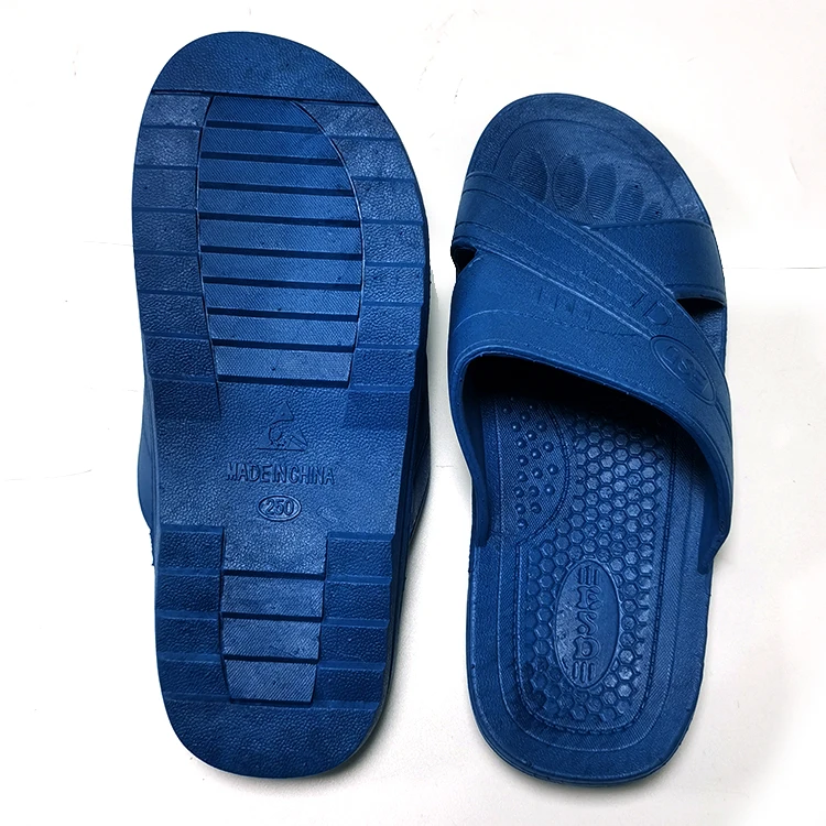 Crossed Design Professional Manufacturer Antistatic SPU ESD Slippers