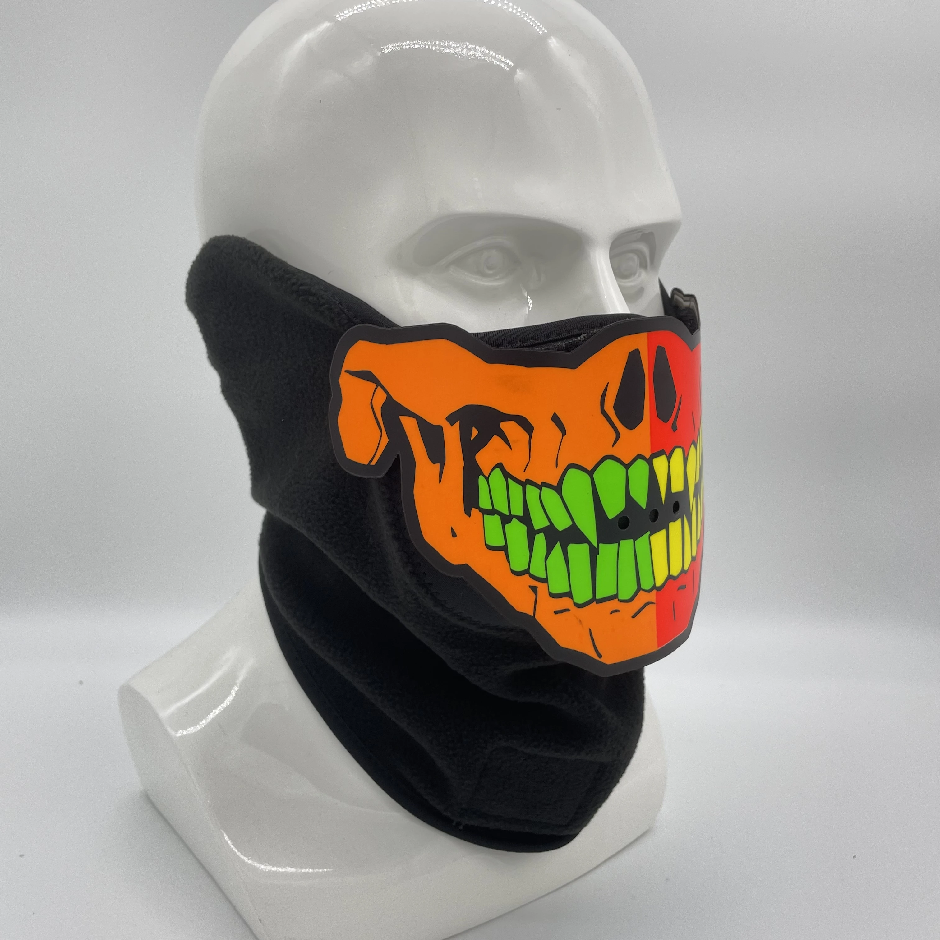 LED Light Up Mask Subzero Sound Reactive Cyberpunk Edc Rave Mask Festival Halloween Neon Glow Horror Face Mask