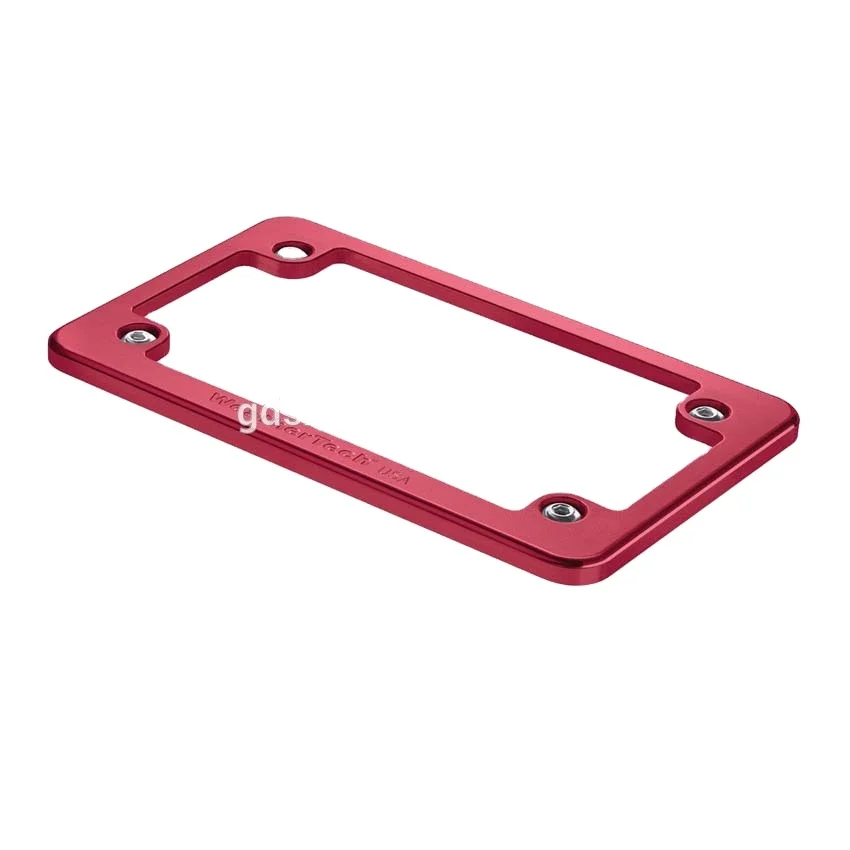 
Custom Anodized Red License Plate Frame, Exterior Auto Motorcycles License Plate Aluminum Frames 