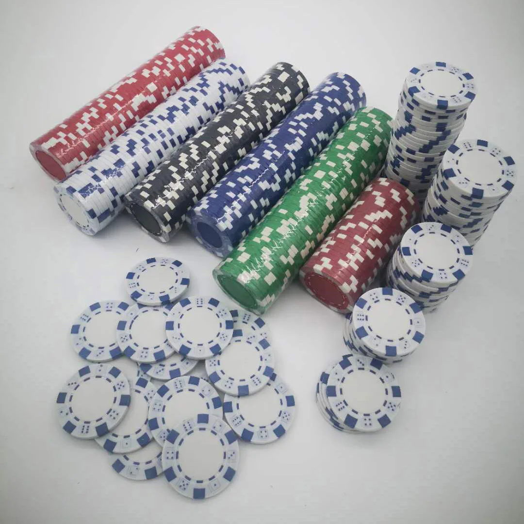 Custom Color Clay Composite Dice Striped Casino Poker Chips Professional Poker Chips