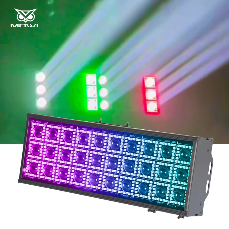 30x3W Pixel DMX 5050 RGB Hybrid Auxiliary Flash LED Strobe Beam Wash Light For Stage Bar Disco