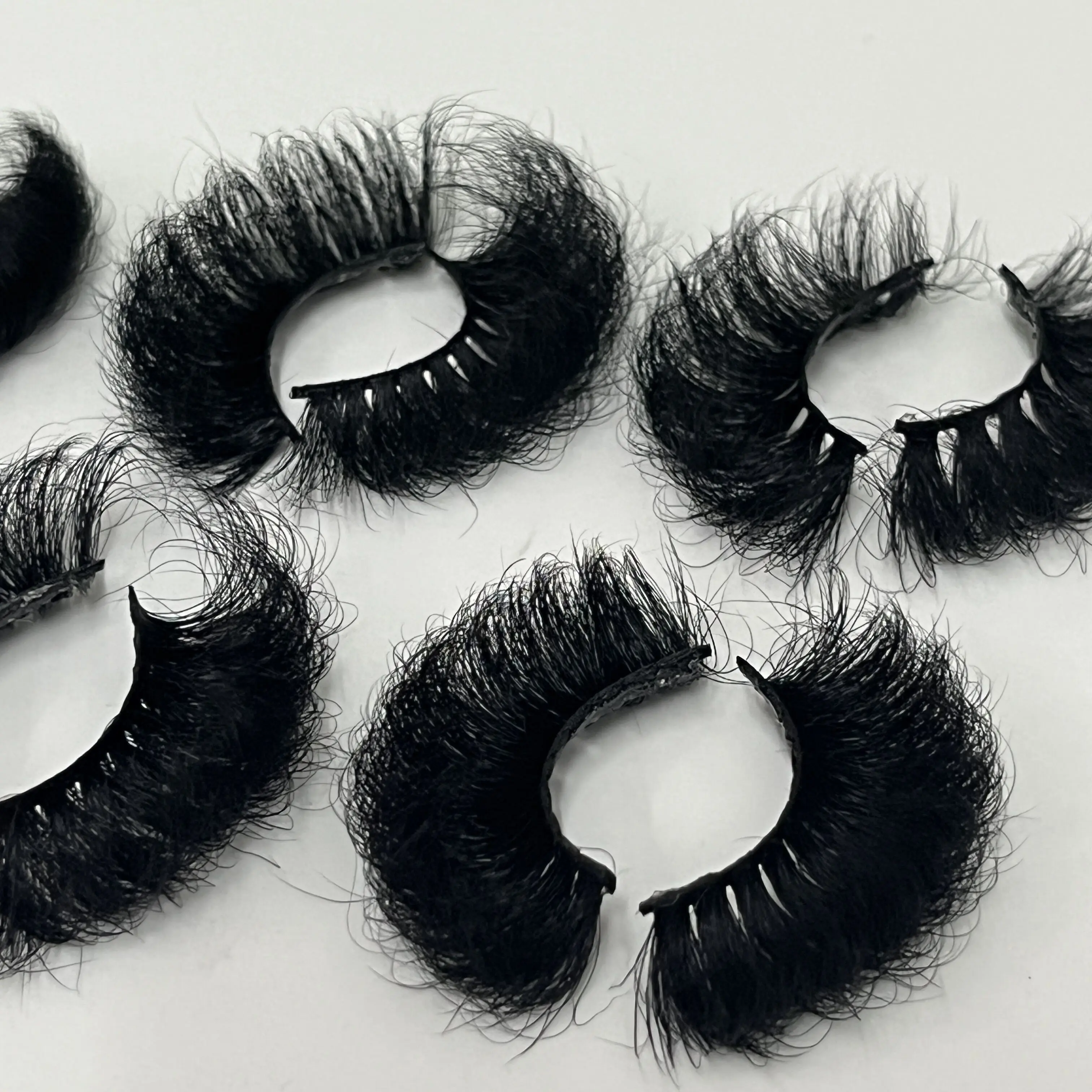 Wholesale 8D False Eyelashes 25mm Eye Lashes Boxes Custom Logo 100 Real Mink Strip Eyelash Bulk