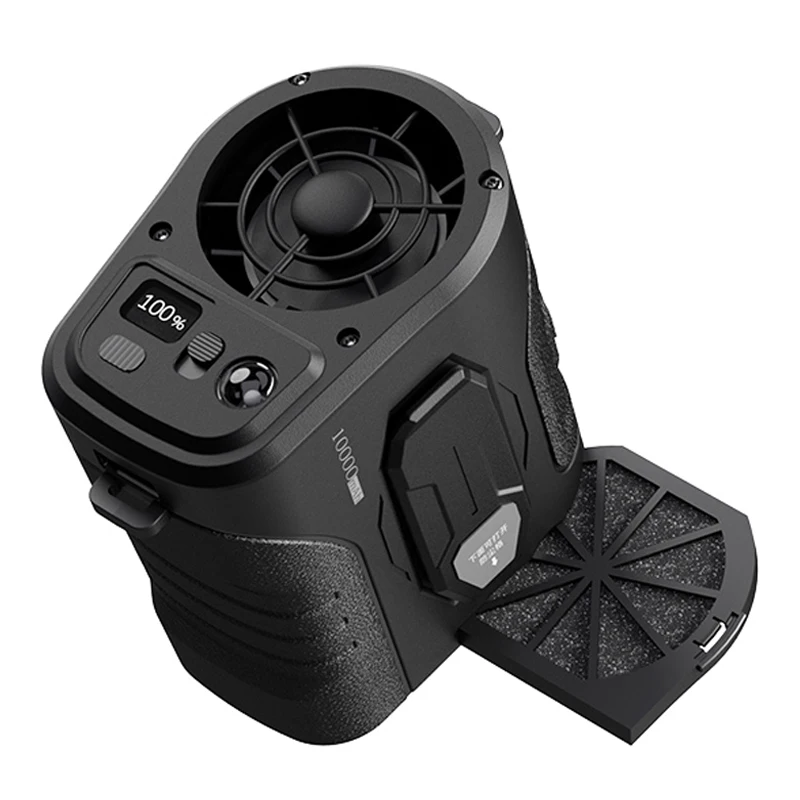 Заводская цена Портативный Зажим Вентилятор талии вентилятор 10000 мАч с power bank фонарик