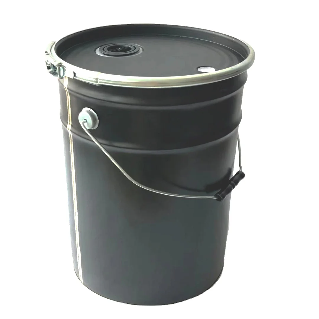 Coffee bucket with one-way air valve for roasted coffee bean storage,metal coffee bucket