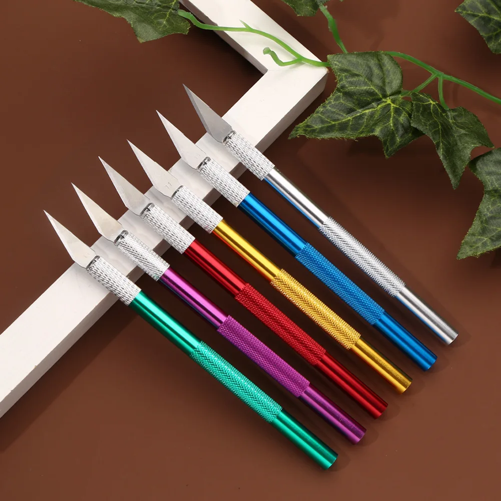 2022 Professional 6 In 1 Nail blades Engraving craft slices Nail accessories knife 3D Nail art acrylic cutting tool For Manicure