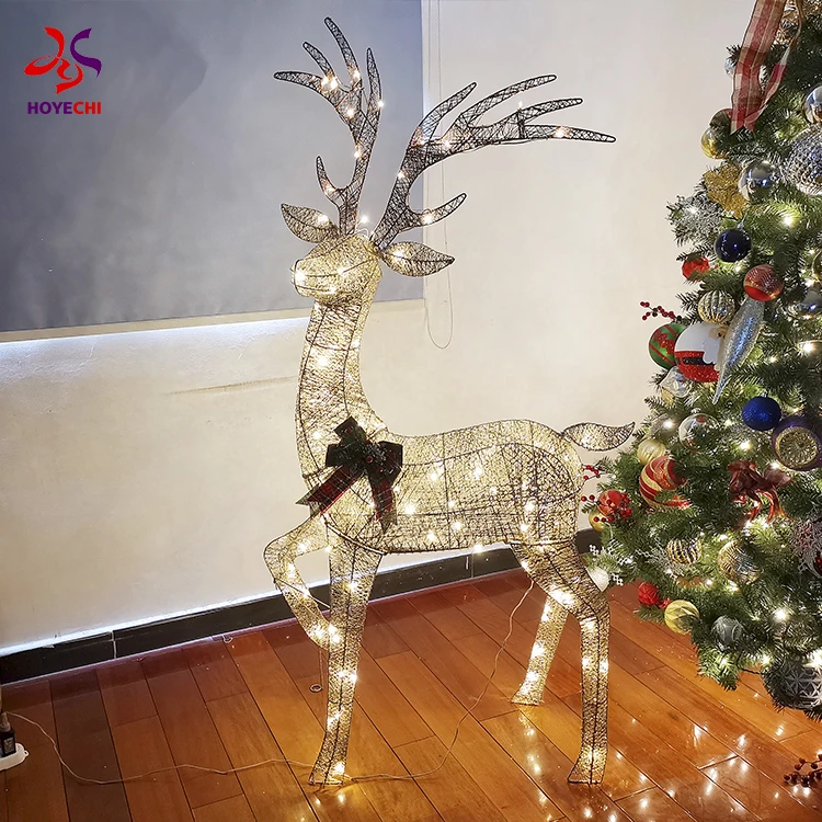 2024 New Christmas decoration Christmas reindeer outdoor modeling deer lamp Christmas lighting