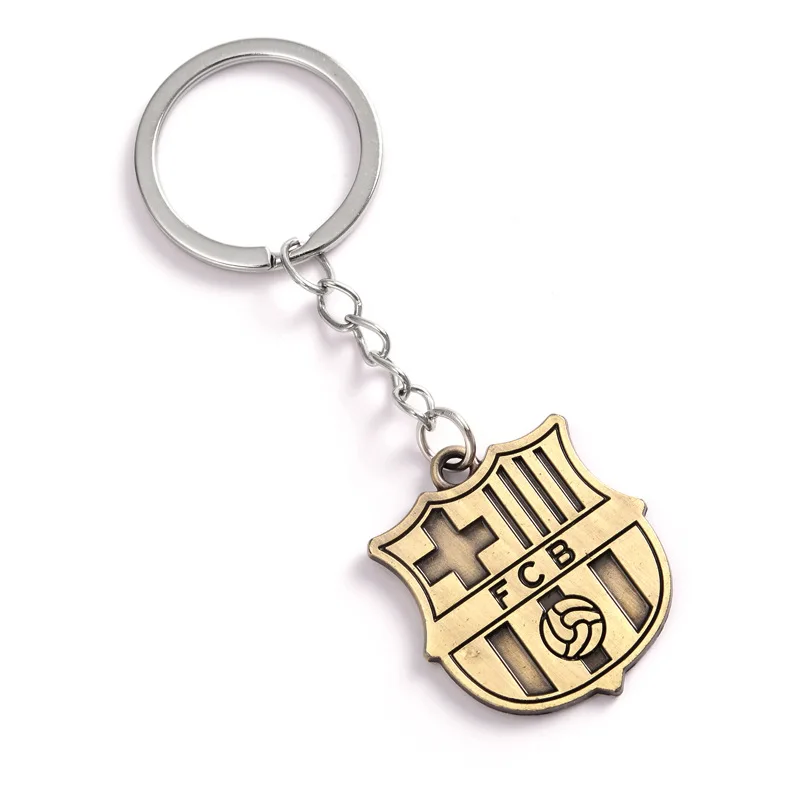 Cheap wholesale Football Club metal keychain antique bronze football club key chains