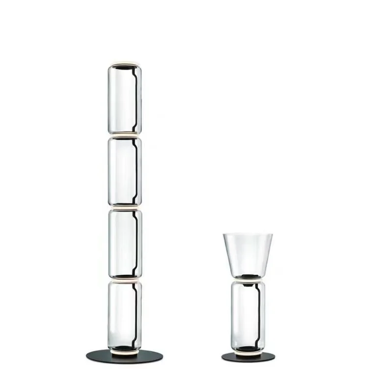 
American Leisure Home Decoration Vintage LED Clear Smoke Glass Pendant Lamp Transparent Luminous Light Handmade 