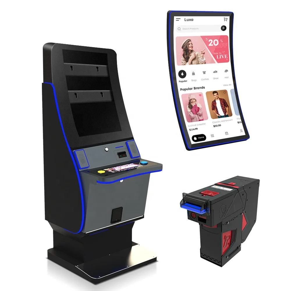 Ultimate Fire Link 8 in 1 Game Machine 43inch Curved Monitor Cabinet with Bill Accepter Ticket Printer