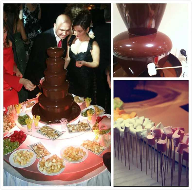 New Design Electric Retro Chocolate Fountain 30~150 Degree kitchen chocolate melting machine