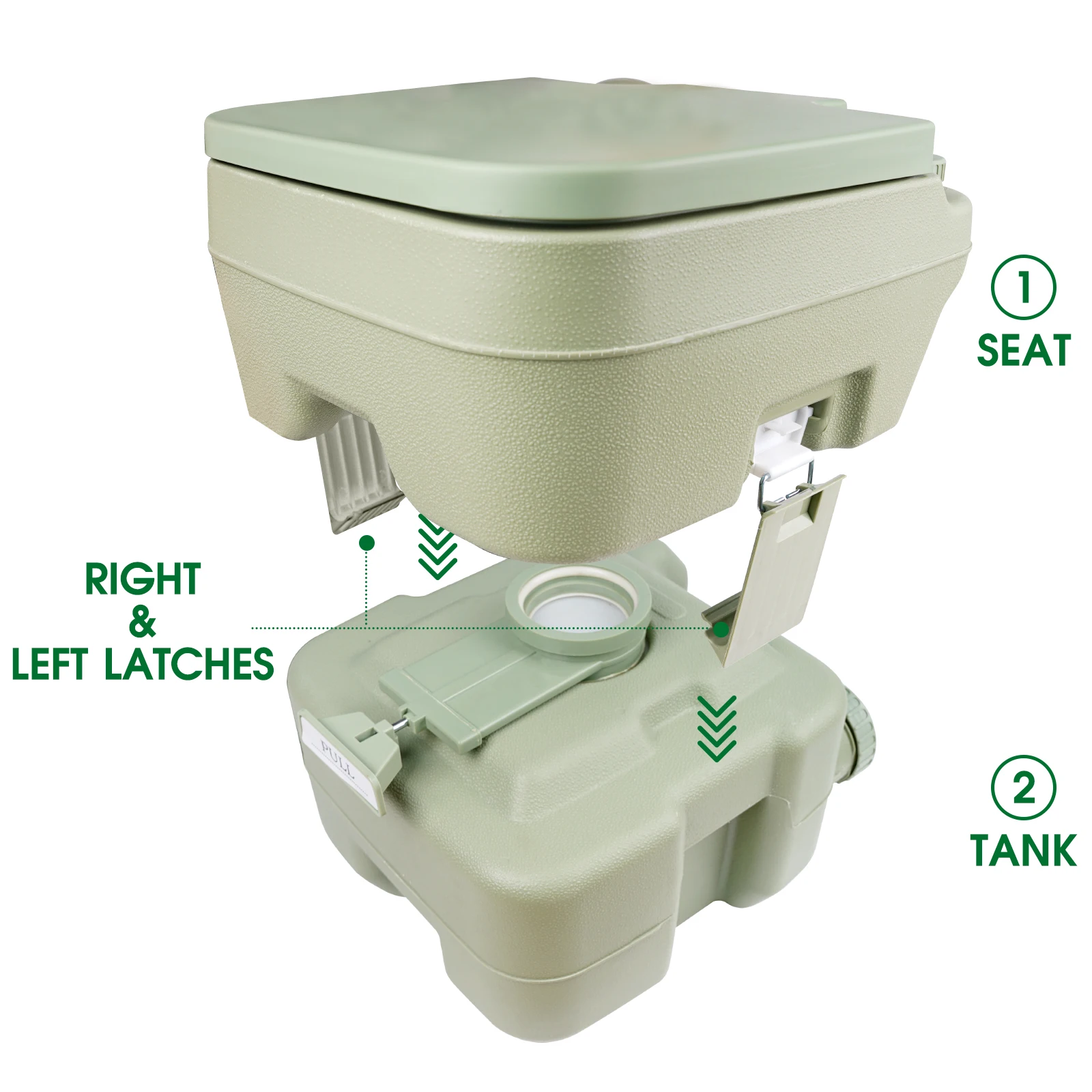 Outdoor Plastic Retractable Portable Mobile Toilet Movable Camping WC Folding Toilet Portable Car With Spray And Bag