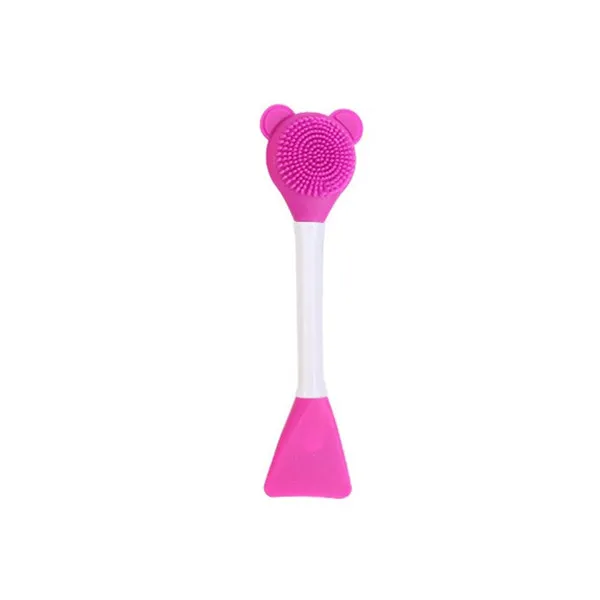 15cm silicone bear skin care beauty makeup brush DIY facial mask stick double head silicone nose brush