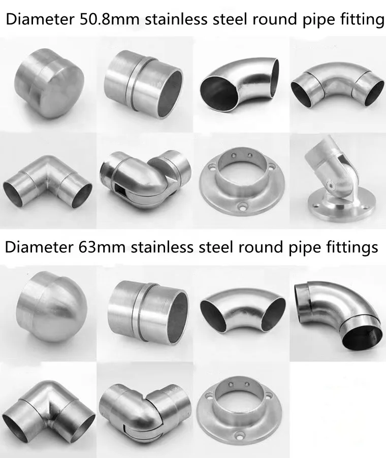 Balcony Stair Glass Inox Balustrade Accessory Handrail Fittings System 304 316 Stainless Steel Railing Accessories