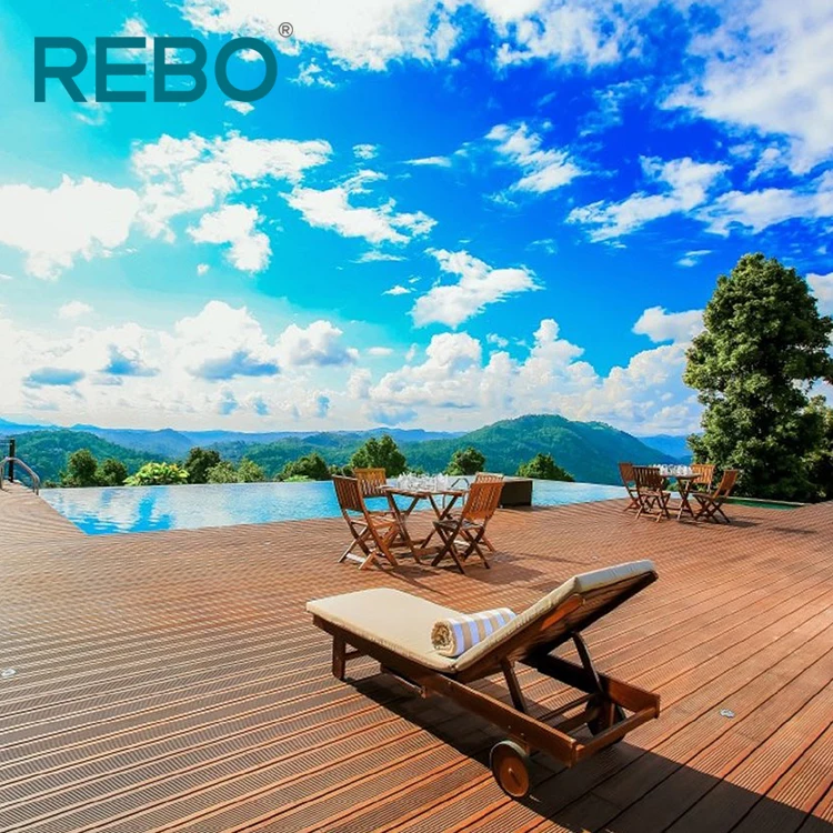 
Garden tiles outdoor grooved terrace bamboo decking floor 