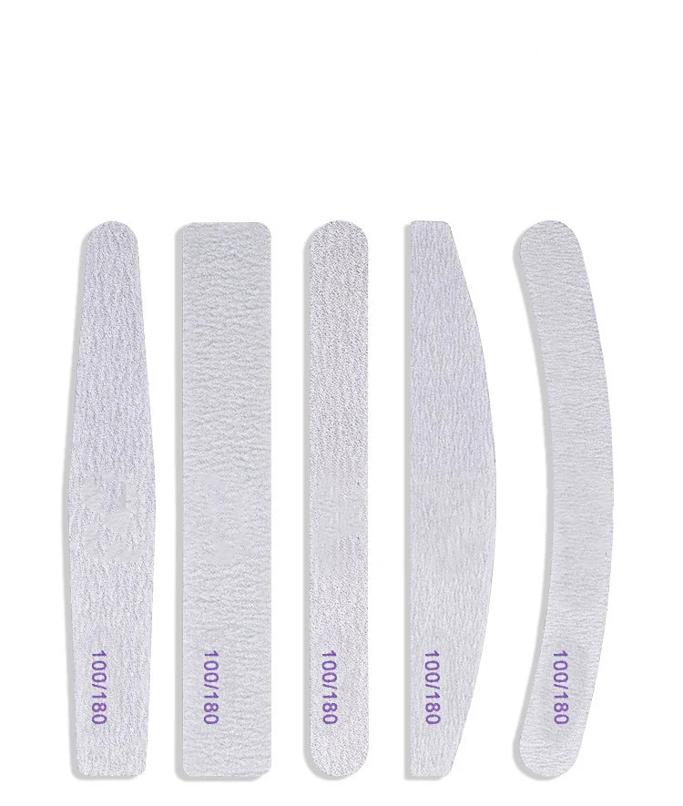 Professional Custom Double Side Disposable Nail File 100/180 Sandpaper Nail File