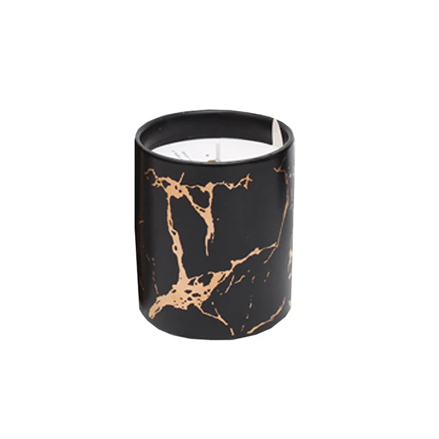 Лидер продаж, 8*9,5 см цилиндр из черного мрамора, пчелиный воск, карамель, Ароматизированная Подарочная коробка, купить ароматизированные свечи оптом