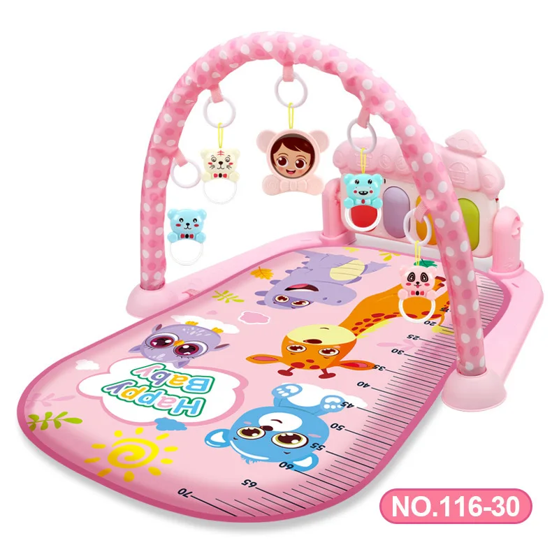 Wholesale children crawling piano gym floor carpet baby play mat baby crying music toys, sports toys non-toxic