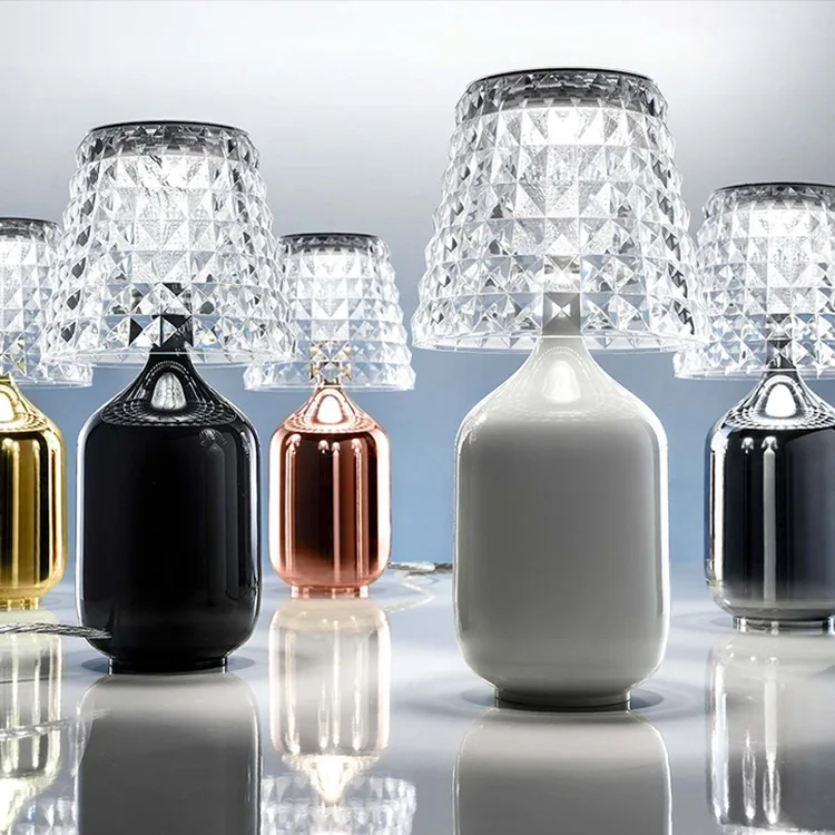 Luxury Bedside Crystal Table Lamp Modern Acrylic Touch Table Light Reading Lamp for Bedroom