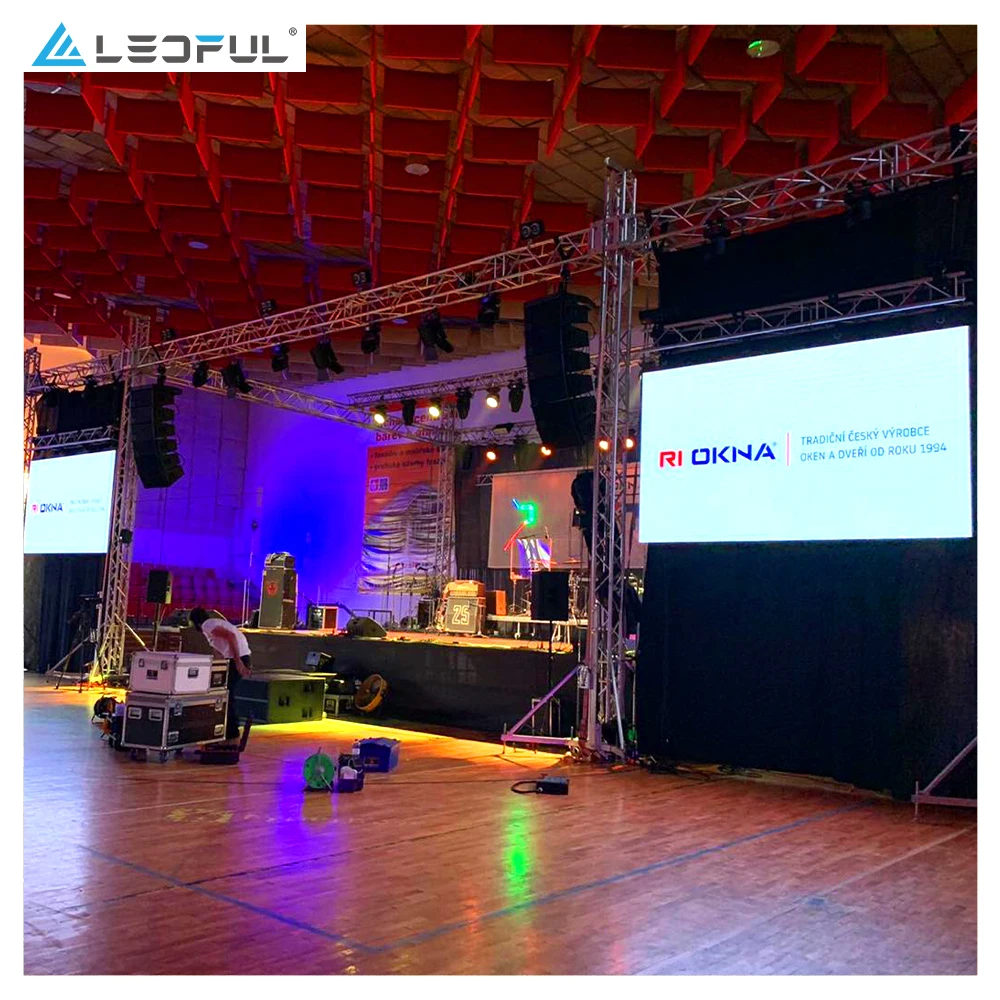 All Weather Resistant Front Service SMD 500*1000mm Rental Outdoor P6.2 LED Wall Display for Events