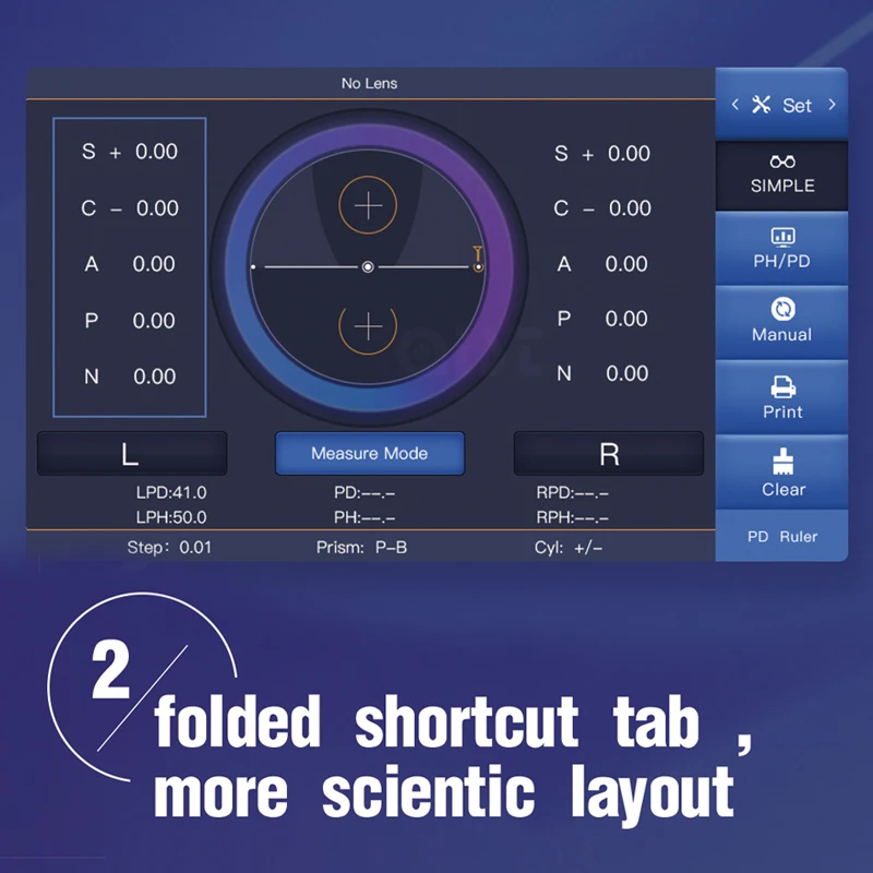 Оптическое оборудование из Китая LM-300 линзометр автоматический фоциметр 7-дюймовый сенсорный экран с УФ-печатью цифровой