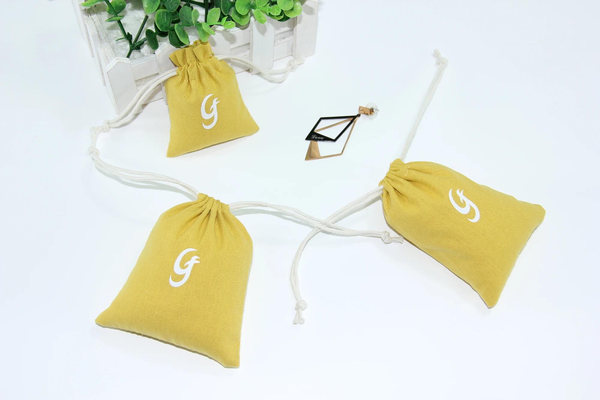 Customized Recyclable Cotton Drawstring Bags For Wedding Party Gift Packaging Grocery Organic Muslin Dust Bag Wrapping