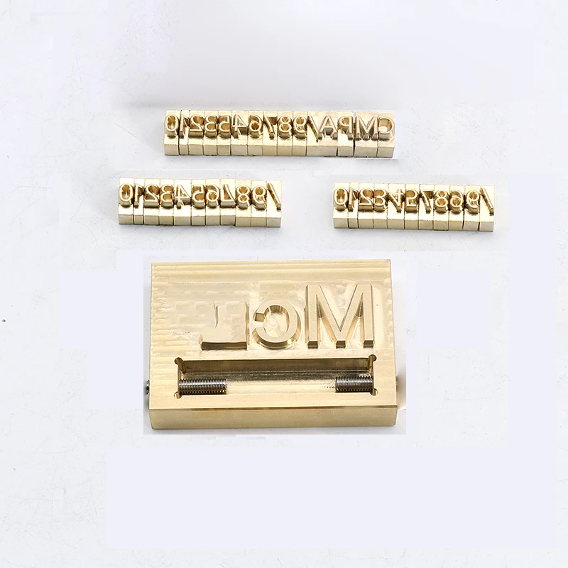 Factory Hot Sale Custom Logo Metal Brass Alphabet Number Stamp Leather Foil Stamping Die Metal Letter Stamping