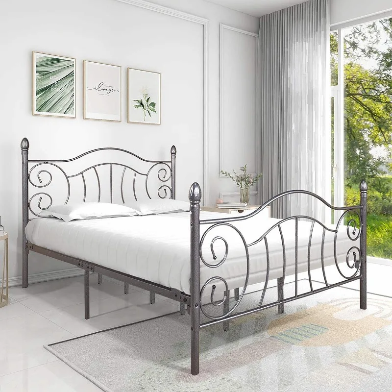 Factory Wholesale Cheap Modern Style Metal Mesh Base Bedroom Iron Bed