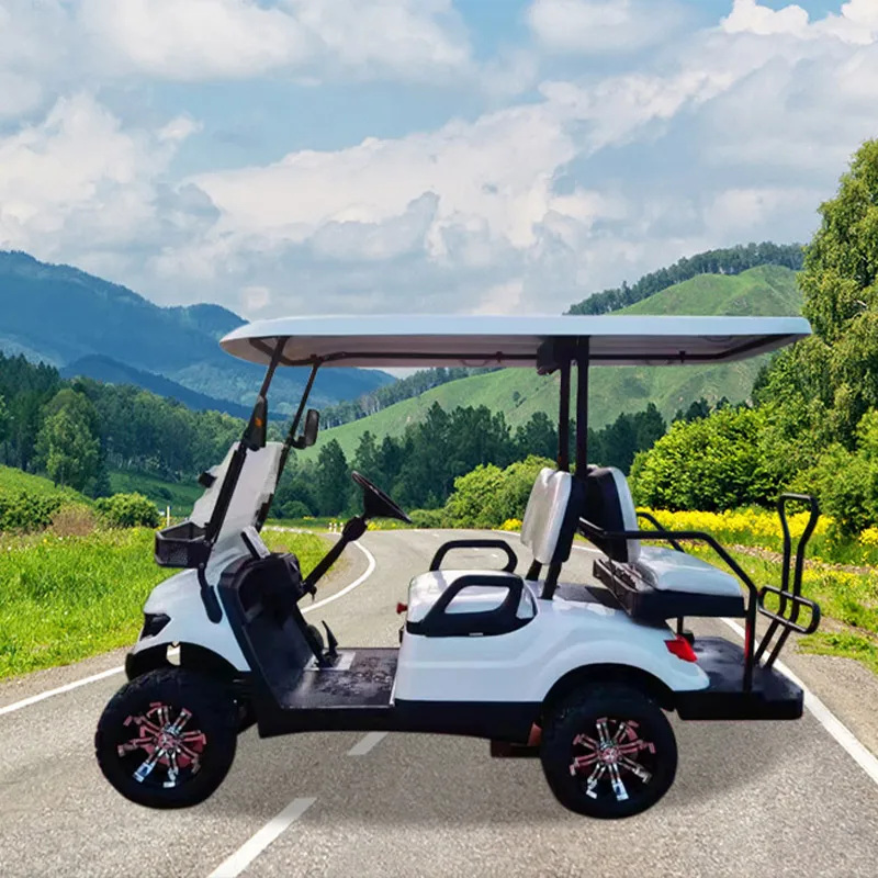 2 4 6 8 seater golf cart sightseeing cart steel frame injection molded shell infinite speed system new energy golf cart