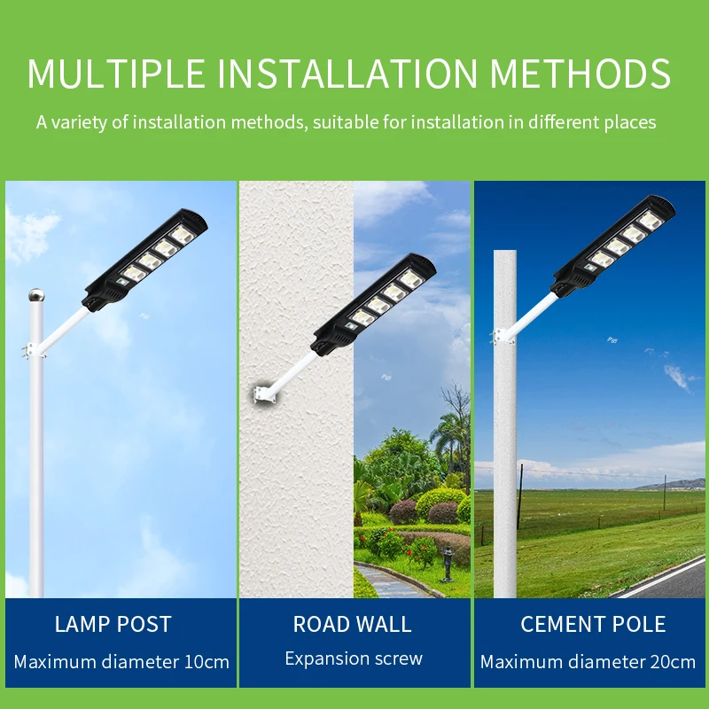 LIGHTSINCERE led solar street motion sensor lights 100w 200w 300w 400w 500w outdoor led integrated all in one solar street light