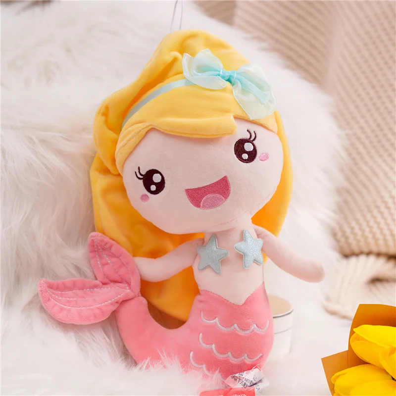 Wholesale High Quality Small Plush Mini Mermaid Toy With Big Head Stuffed Mermaid Soft Rag Doll Girl Birthday Gift Present