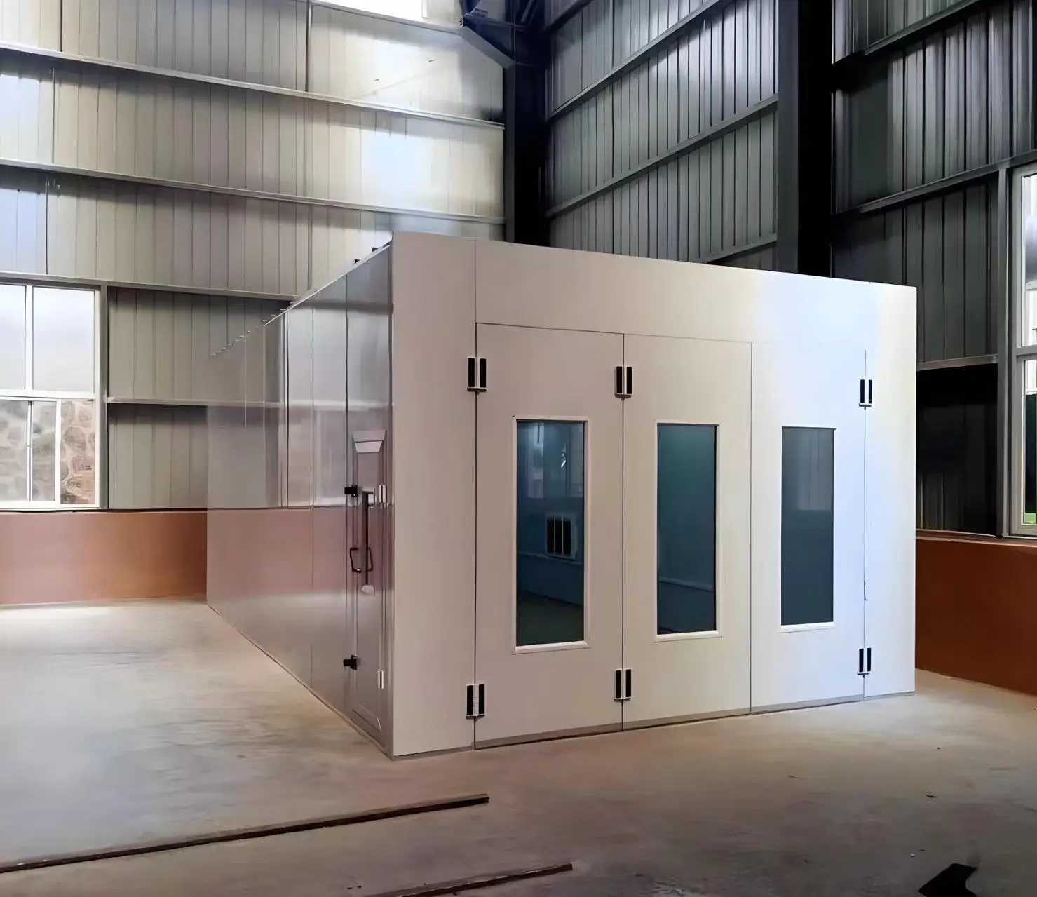 Hot selling OEM RIELLO Diesel/ Gas heating Spray Booth Workshop Auto paint room Luxury Car Spray Booth