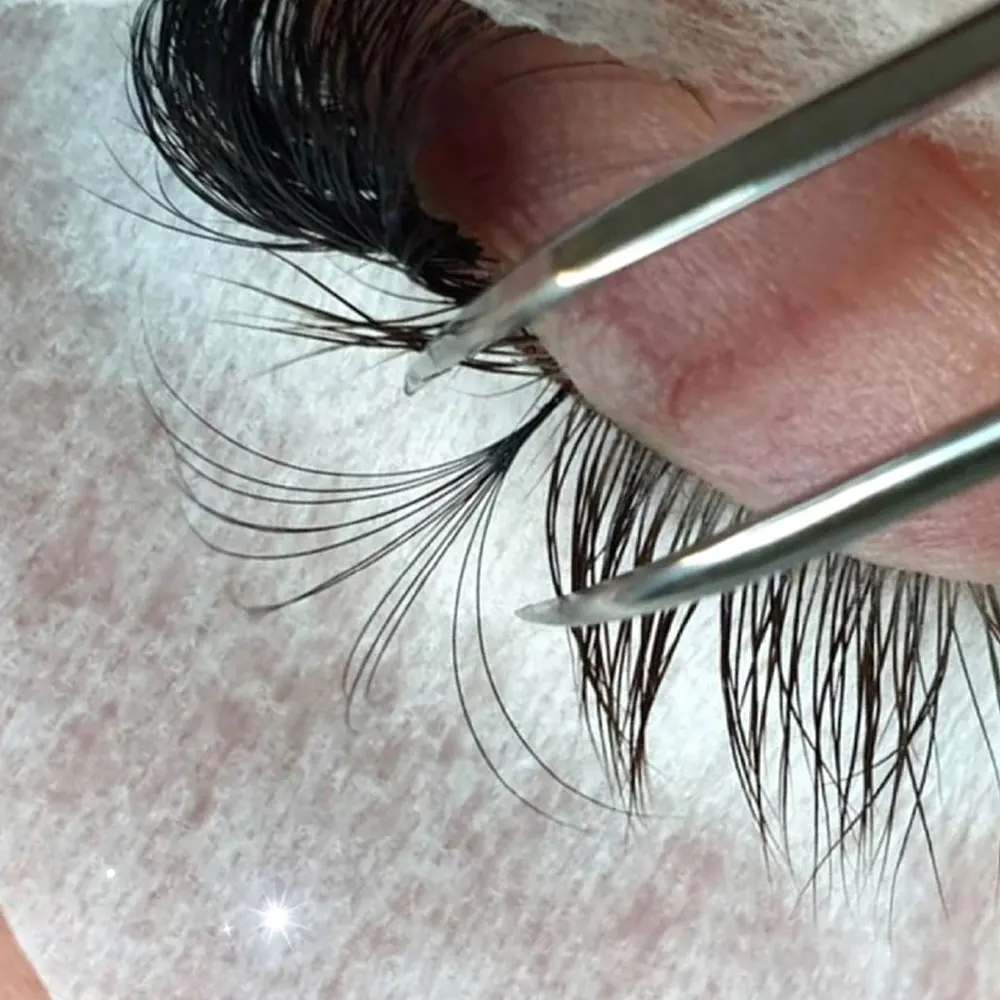Hot Saling  Korea Silk Volume Eyelashes qingdao fadvan lashes  Natural Lashes Easy Fans lahses Ventor