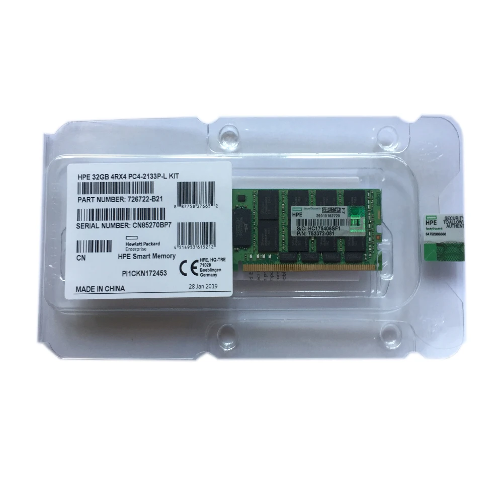 Новая мемориальная оперативная память для HPE 16GB (1x16GB) одного ранга x4 DDR4-2933 CAS-21-21-21 ddr4 P19041-B21 памяти