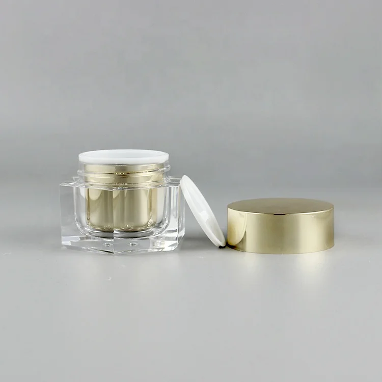 fancy hexagon acrylic luxury skin care empty cream packaging