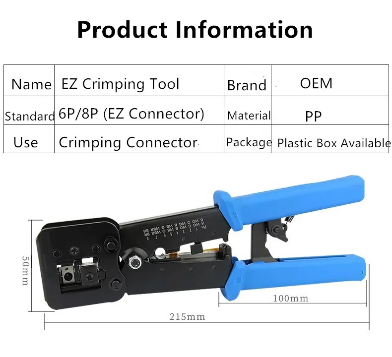 RJ11 RJ12 RJ45 Network Cable Crimping Tool in Stock EZ Crimping Tools