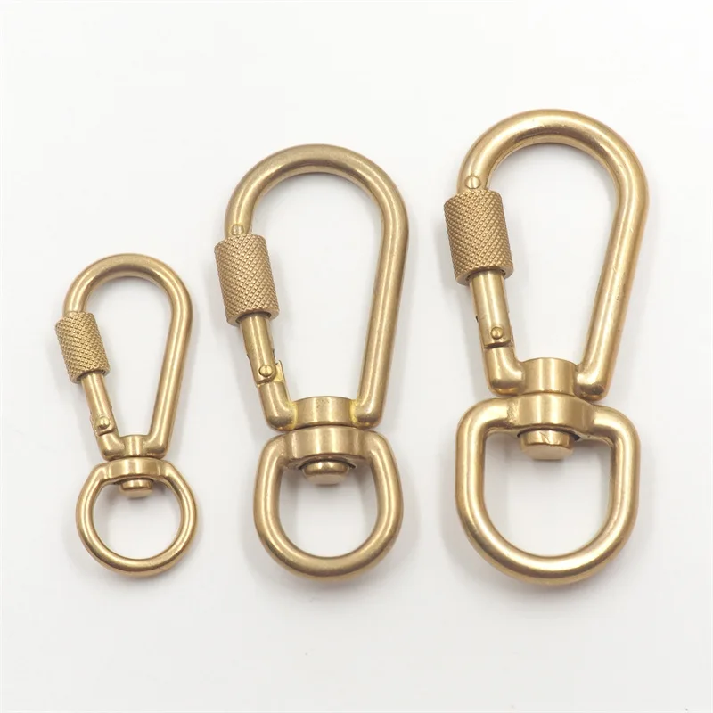 YN 6 Size Safety Snap Hook Swivel Snap Hook With Lock Brass Dog Leash Metal Clips With Lock Snap Hook For Dog Collar