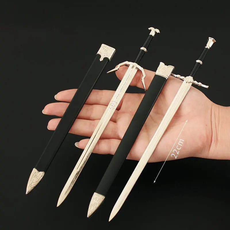 Hot Sale Mini Sword Mini Metal Sword Anime Swords Toys Keychains 22cm Popular Usually As A Gift