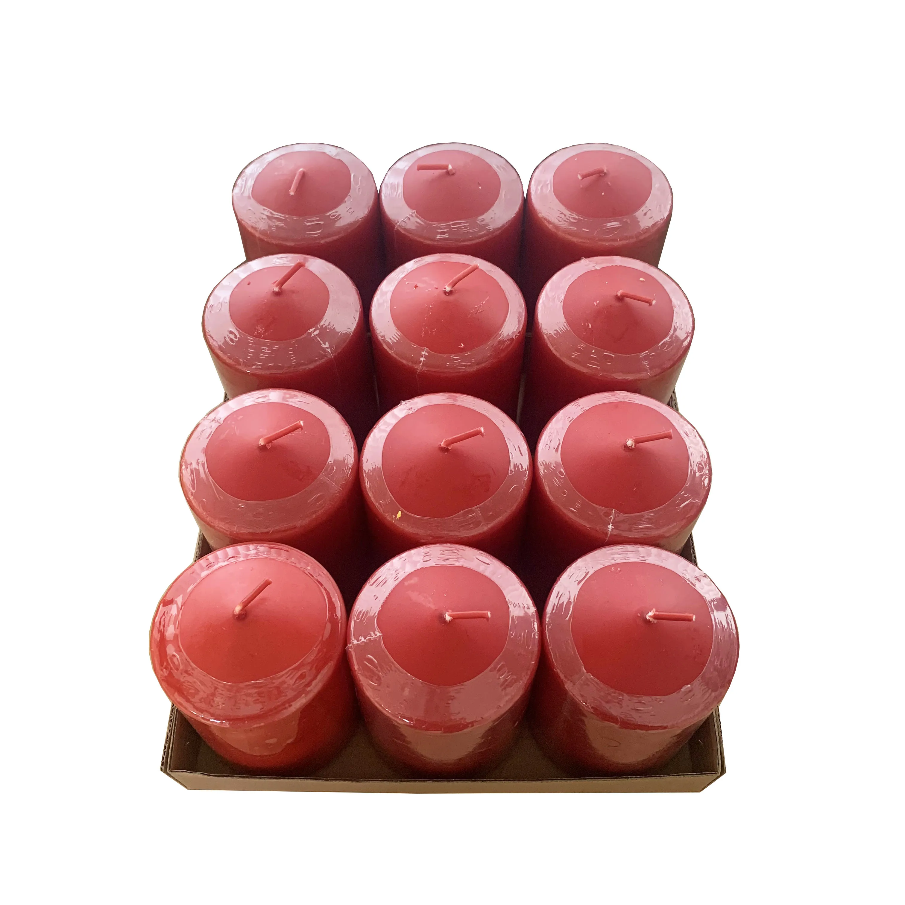 Wholesale Candle Set of 6 Unscented Smokeless Cotton Wick Pillar Candles For Weddings Home Decoration
