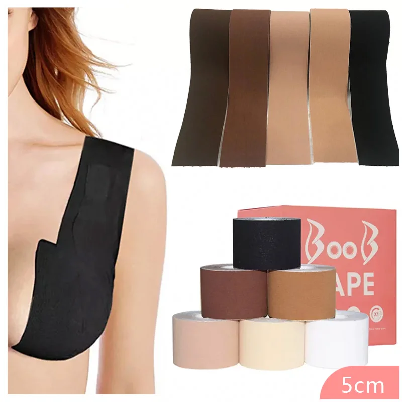 5cm Waterproof sticky Boobtape Roll Breast bra Lift Up Bra Tape Pasties Reusable Up lift Breasts Boob Tape