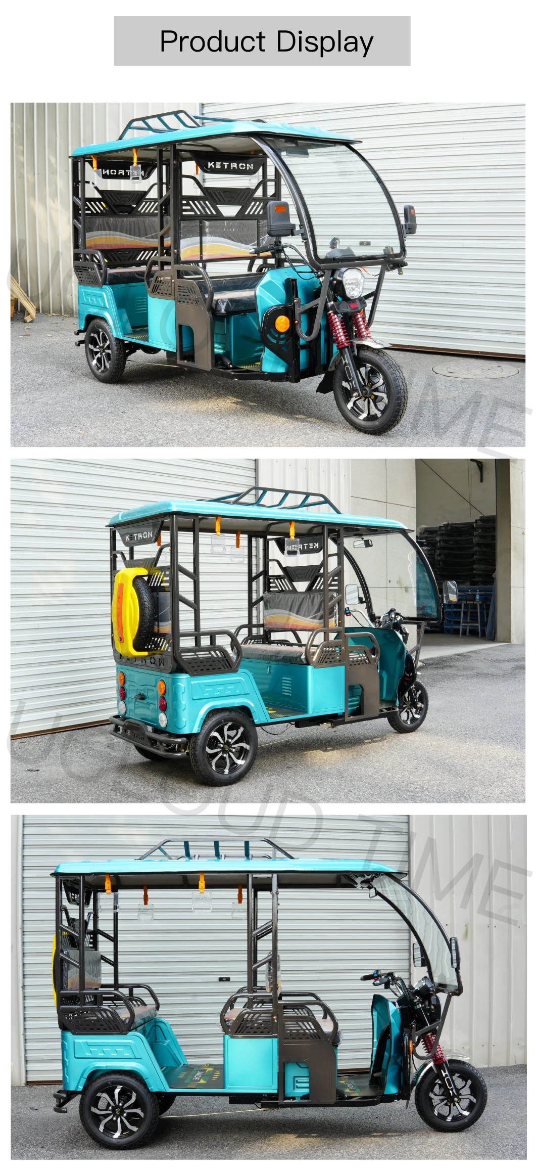 Motor System Scooter Electric Tricycle 900W 60V100AH Powerful Motorcycle Three wheel