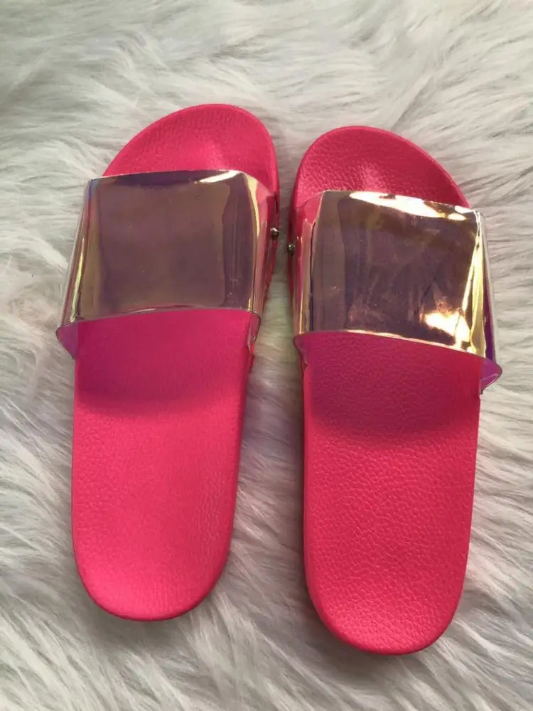 2021 New Fashion summer Women Slippers Fashion Casual  Beach Shoes Flip Flops sequins jelly slippers Slides rope Sandals