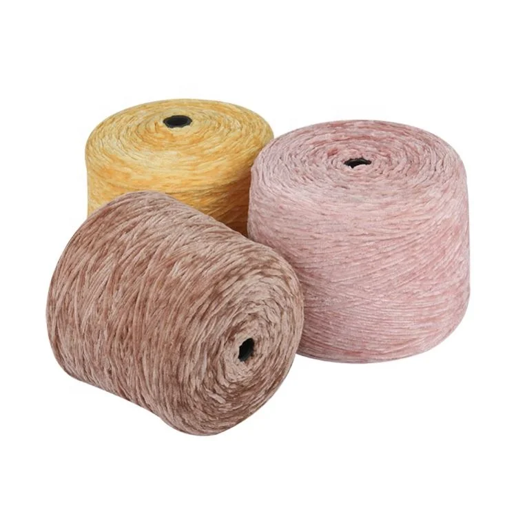 
Thick Vegan Dope Dyed High Quality Crochet Arm Knitting Baby Polyester Velvet Chenille Yarn 