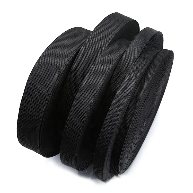 Wholesale High Quality 900D Edge Wrap Different Sizes Black Color PP Webbing Tape Polypropylene Webbing Strap for Bag Luggage
